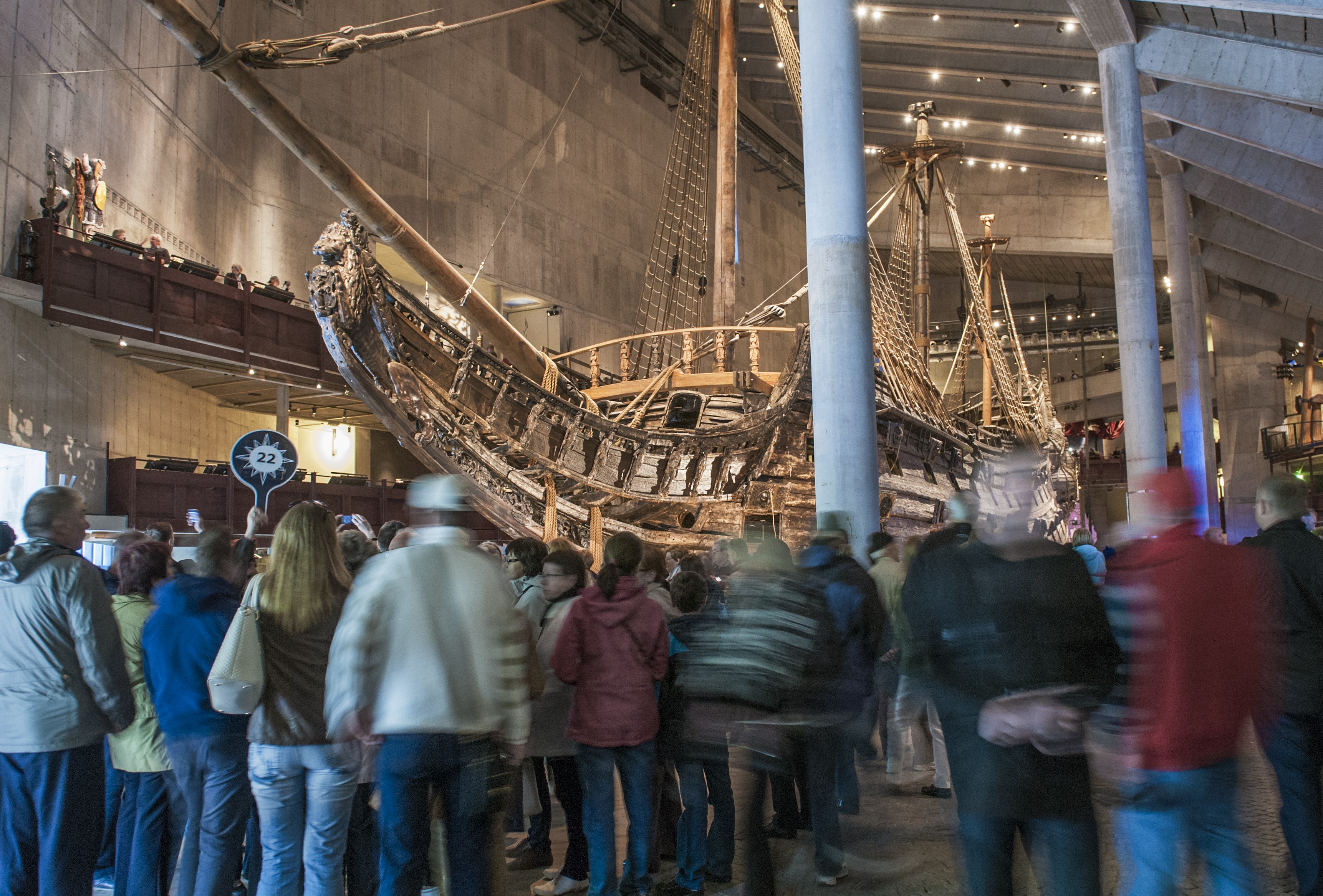 Besökare på Vasamuseet