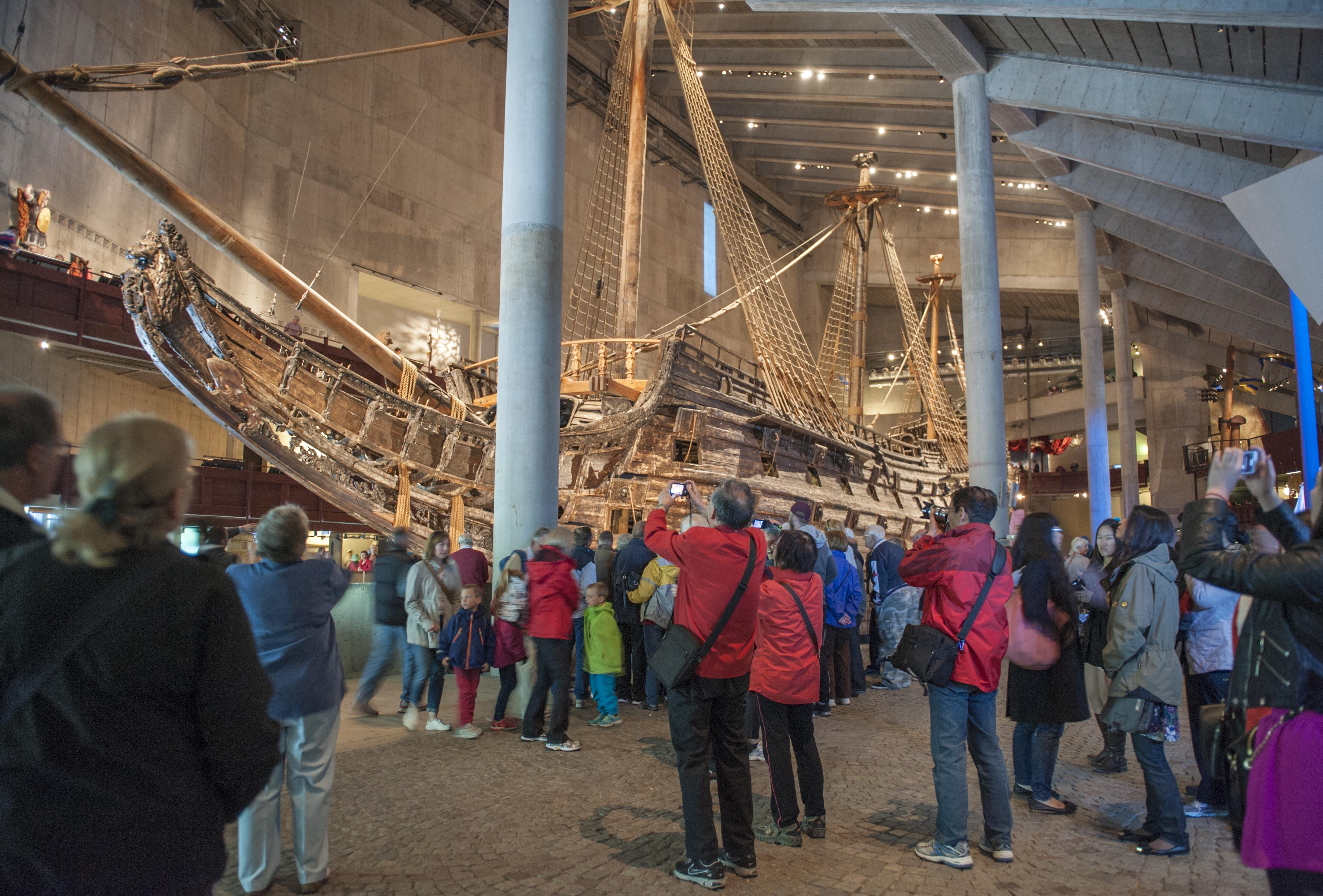 Besökare på Vasamuseet