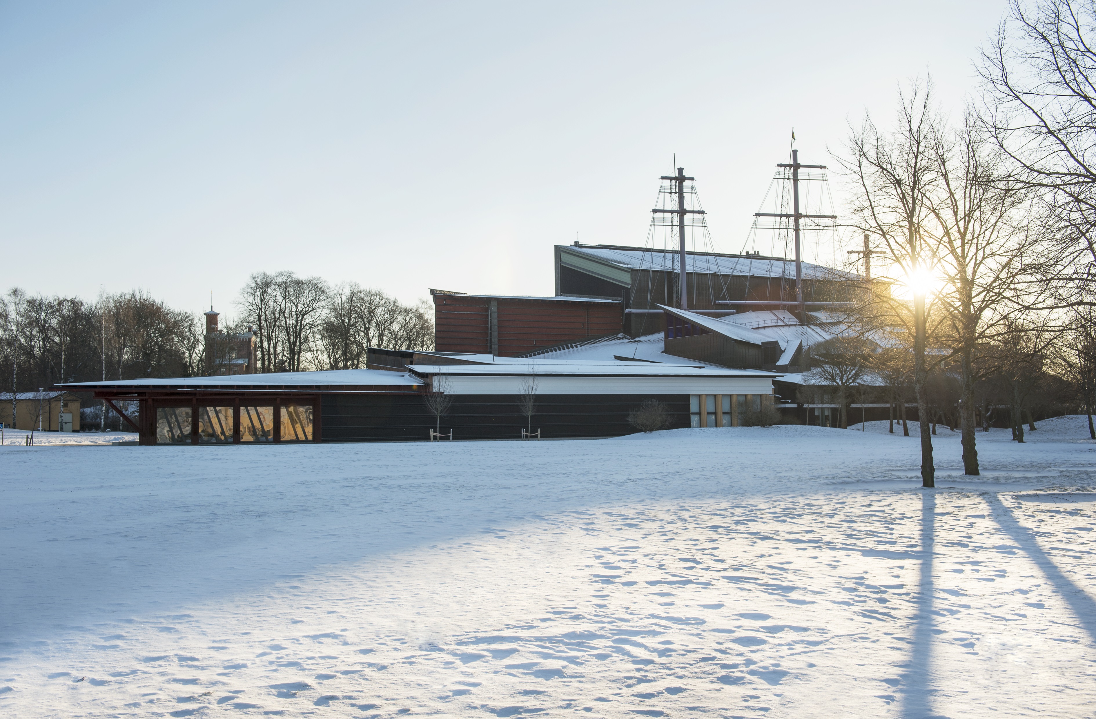 Vasamuseet exteriört vinter